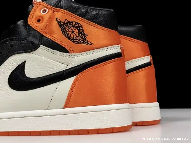 Official Maikesneakers Jordan 1 Satin Retro Air Shattered Womens AV3725-010 Backboard 0414